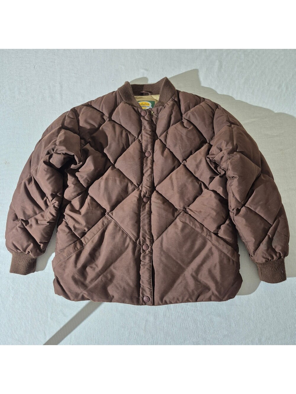 Vintage Cabela's Premier Northern Goose Down L Large Brown quilted jacket